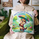 dreamy-designの雨の日のお散歩　カワウソくん Cushion