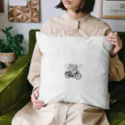二宮大輔の自転車ロゴ　ガールズ Cushion