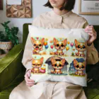 kutachanelのロングコートチワワのアニメ Cushion