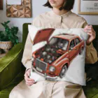 River book designのスポーティな赤い車がセンターに駐車。 Cushion