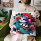 SOU＆SOUの亀乗り子猫 Cushion