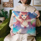 「ワンダーワールド」の女の子がビーチボールで楽しんでるよ❣️ Cushion