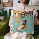 AQUAMETAVERSEの花ブランコに揺られ喜ぶ女の子　ラフルール　1859 Cushion