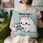 riopara0777のPositive cat　Good Job！（よくできましたっ！） Cushion