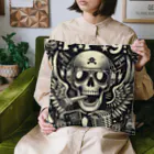 Prosperous Peony 6のバンド風Tシャツ　髑髏 Cushion