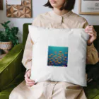 takekoputaの海中を泳ぐ魚のひれ Cushion