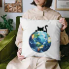 amecatsの地球と黒猫 Cushion