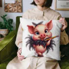 momonekokoの子豚アーティスト Cushion