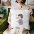 Sakikoのほっとひと息つく女の子　紫芋 Cushion