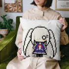 horidesuのドット絵の白髪ロング美少女 Cushion