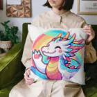 幸運アイテムデポの虹色のドラゴン・マジカルグッズ Cushion