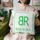 ＠maharamothraのＢＡＲ ルカ（ネオングリーン） クッション