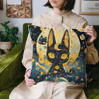 MIMIのあにまる王国の黒猫のルナは考える Cushion