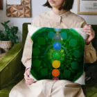 💖宇宙整体♪🌈♪こころからだチャンネル♪💖の宇宙曼荼羅　緑の奇跡 Cushion