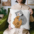 4621工務店のおねむなジムちゃんとたい焼き(グレー) Cushion