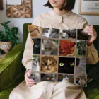 funny-boneの猫にゃ パッチワーク風 cat patchwork Cushion