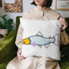 Mustard_Indigo_Blueのサーモン×イエローヘッド Cushion