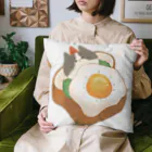 GOAT9 - ぼうし猫のイラストグッズ -のすやすや猫ちゃん Cushion