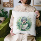 ゆめのかすずめの翠と緑 Cushion