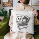 エナメルストア SUZURI店のカートに乗るマエバサン Cushion