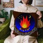 CRACKERの焚き火と夜空 Cushion