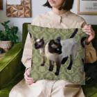 ちばっちょ【ち畳工房&猫ねこパラダイス】のタイ生まれのシャムニャンズ Cushion