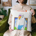 Lily bird（リリーバード）のどーん！とピーコちゃん ロゴ入り① Cushion