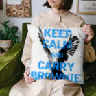 座敷ふくろうのKEEP CALM AND CARRY BROWNIE クッション