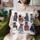 ヤママユ(ヤママユ・ペンギイナ)のKimono Penguins Cushion