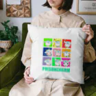 POISONCHARM電脳露店2号のアオヤギさん百面相 Cushion