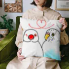 Lily bird（リリーバード）の仲良し文鳥・セキセイさん Cushion