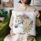 篠山。の花馬 Cushion