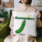 ゴロニャーのダサT屋さんのきゅうりグッズ　きゅうり農家さんに売れています Cushion