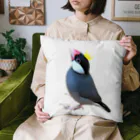 harupink🌸ペット似顔絵illustの文鳥の王様 Cushion