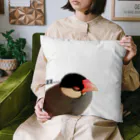 harupink🌸ペット似顔絵illustのおねむな文鳥さん Cushion