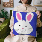 でおきしりぼ子の実験室のてがきうさぎ Cushion