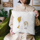 shimeji_omuのネコとメンフクロウ Cushion