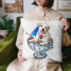 犬グッズの店しえるぶるーのかき氷犬　ブルーハワイ　ラブラドールレトリバー Cushion