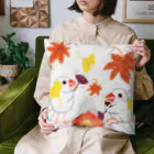 Lily bird（リリーバード）の落ち葉と焼き芋と文鳥ず Cushion