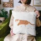 小鳥と映画館のお散歩ネコちゃん 和テイスト Cushion