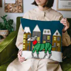 へちまめろんのクリスマスの街とイタグレ Cushion