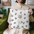 RAMEの水彩画風ラメちゃんバラバラロゴ Cushion