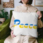 サトオのPeace ウクライナ国旗カラー Cushion