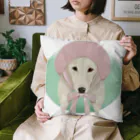 LaminaのSaluki×ベレー帽 Cushion