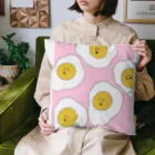 【ゆいみん】オカメインコとキノコの雑貨屋さんの目玉焼き Cushion