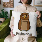 MrKShirtsのFukurou (フクロウ) 色デザイン Cushion