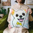 harupink🌸ペット似顔絵illustのイラストわんこ Cushion