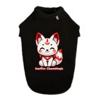 大江戸花火祭りのInari Fox Charm Magic～稲荷の狐3-2 ドッグTシャツ