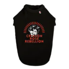 CHIBE86のCrimson Rose Rebellion Dog T-shirt