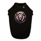 PALA's SHOP　cool、シュール、古風、和風、のLION　face１ ドッグTシャツ